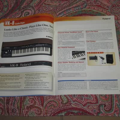 very litely handled genuine Roland / Boss 2002 New Product Catalog Vol. 1 (January 2002) - features 24 products - color, semi gloss sheen, thin quality paper, 44 Total Pages from Front Outer Cover to Back Outer Cover, L: 11" x W: 8 & 3/8" printed in Japan image 11
