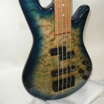 Spector Legend 4 Neck-Thru 4-String Electric Bass Guitar, Faded Blue Gloss w/ Bag image 3