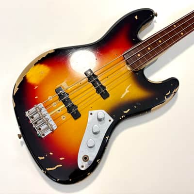 Fender Jazz Bass Jaco Pastorius Tribute Relic 2013 Custom Shop Sunburst Fretless image 3
