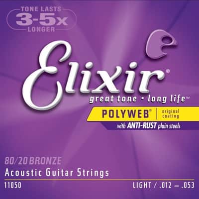 Elixir Polyweb 80/20 Bronze Light .012-.053 image 1