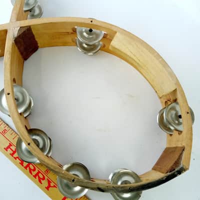 Fish Tambourine Christian Praise Band Instrument Percussion Hand Shaker Wood image 4