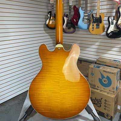 Eastman T486 Thinline Semi-hollowbody Electric Guitar - Goldburst w/OHSC & PLEK*D #920 image 14