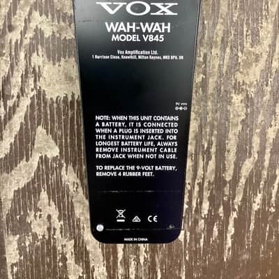 Vox V845 Classic Wah 2009 - Present - Black image 3