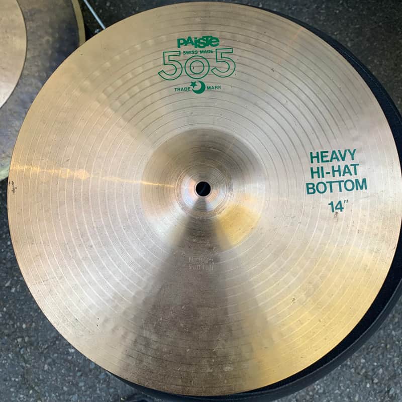 Paiste 14” 505 “Green Label” Heavy Hi Hats 1985 image 1