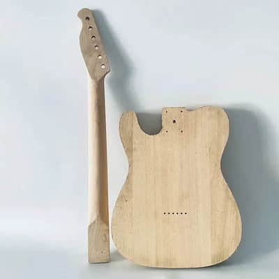 Harley Benton Tele Style Guitar Neck with HH Unfinished Body Set image 9