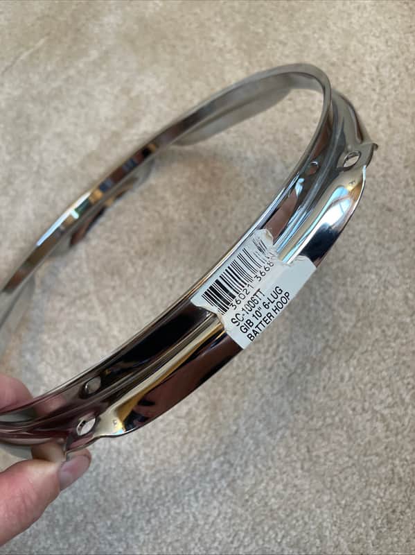 Gibraltar 10” Tom drum hoop - 6 hole 00s - Chrome image 1