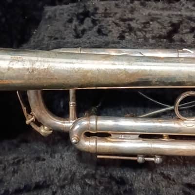 E Benge Resno Tempered Bell Silver Trumpet Los Angeles AS IS Trumpet image 5