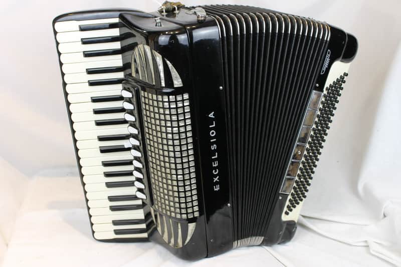 3479 - Black Excelsior Excelsiola 740 Magnante Piano Accordion LMMM 41 120 image 1