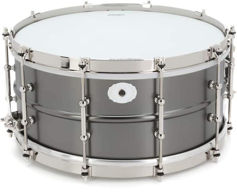 Ludwig LB417ST Limited Edition Black Beauty Satin Deluxe Brass 6.5x14 Snare Drum image 2
