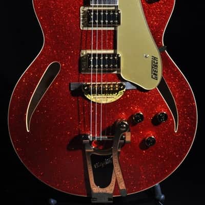 GRETSCH BALTO ROUNDUP G5422TG SSFSR RED SPARKLE GUITAR HARDSHELL INCLUDED image 3