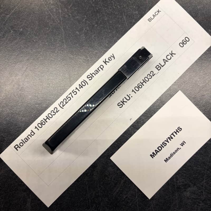 ORIGINAL Roland Replacement SHARP/BLACK Key (106H032) for Juno-6/60/106, Jupiter-6/8, HS-60, SH-101, VK-09, JX-3P, HS-10/Juno-1, System 100m 184, etc image 1