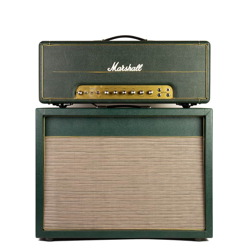 1970 Marshall Super Lead 100 w/ 2x12 Cab Green Tolex *New Photos* image 1