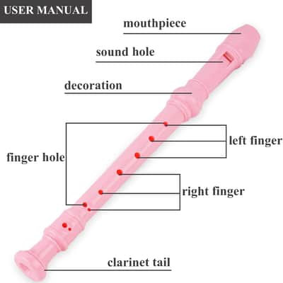 Recorder Instrument for Beginner Adults,8-Hole Soprano Descant Recorder Music Flute with with Cleaning Rod & Leather Case For Home Entertainment(2-Dense Unicorn) image 3