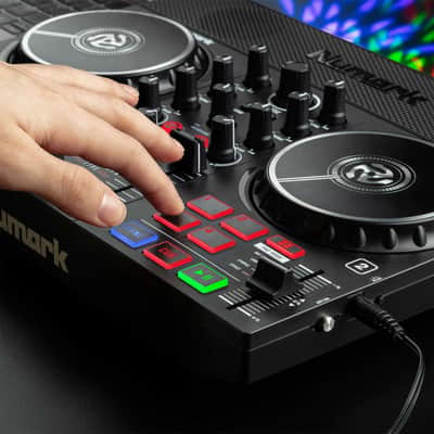 Numark Party Mix Live Built In Light Show & Speakers DJ Controller w Headphones image 11