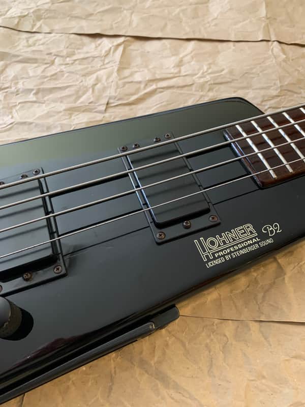 Hohner B2 Headless Bass Steinberger Licensed 1986 Black VGC with