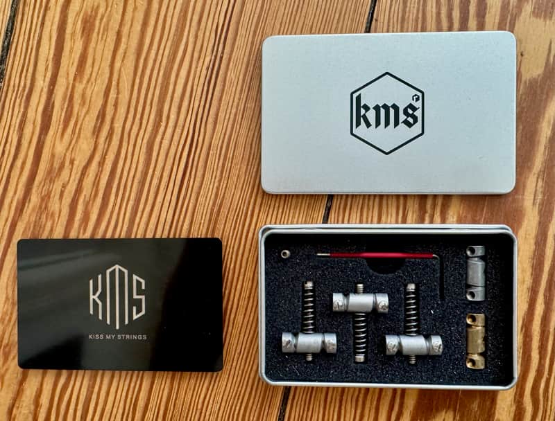 KMS TV Rails Compensated Tele Saddles, Steel, Aged image 1