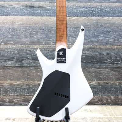 Ernie Ball Music Man Kaizen 7-String Chalk White Multi-Scale Electric Guitar w/Case image 3