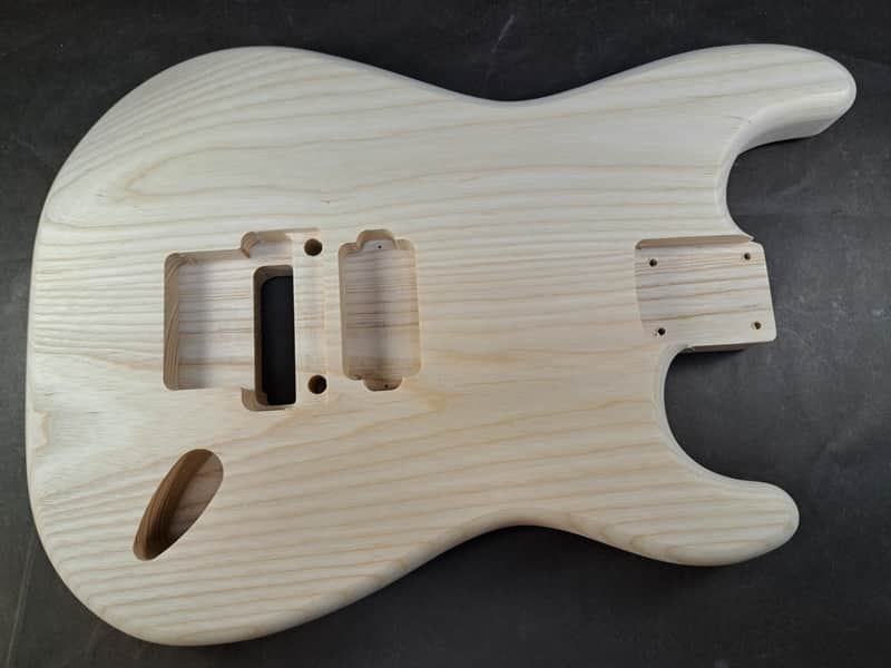 Unfinished Ash Hxx guitar body - for Fender Strat Stratocaster neck Floyd Rose J2475 image 1