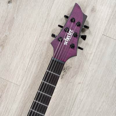 Mint Schecter John Browne Tao-6 Guitar, Ebony Fretboard, Satin Trans Purple image 8