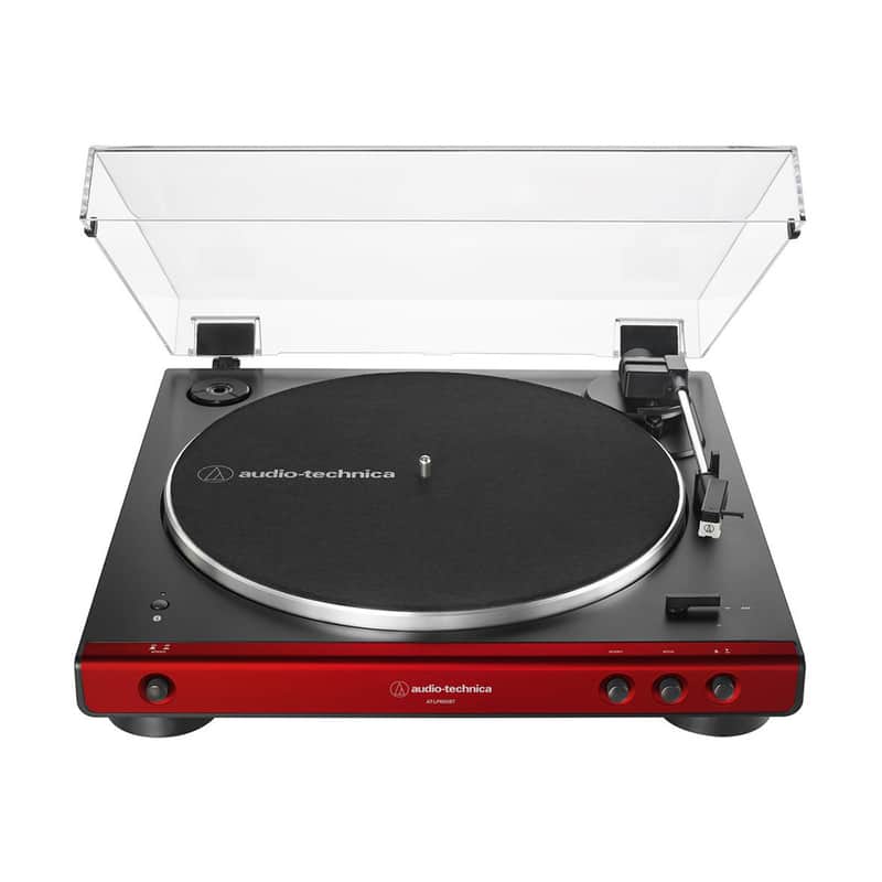 Audio-Technica AT-LP60XBT-RD Stereo Turntable with Bluetooth, Red and Black image 1