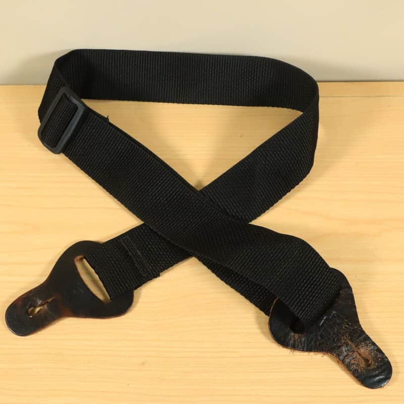 Vintage Ace USA Black Polyweb Guitar Strap Made In USA Adjustable image 1