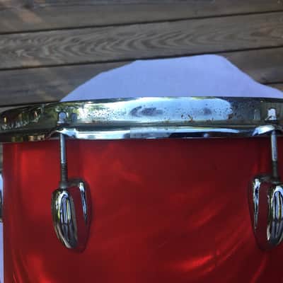 Slingerland Marching Tom 1970's - Red Flame 10 x 14 image 7