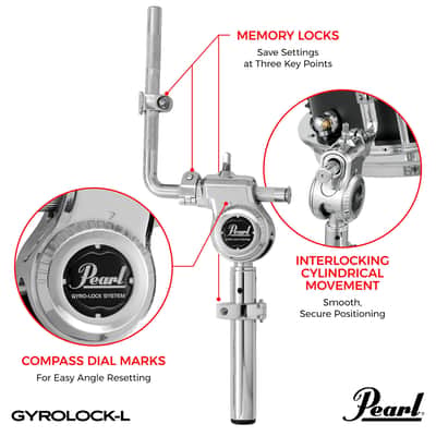 Pearl Gyrolock-L Double Tom Stand (T1035L) image 4