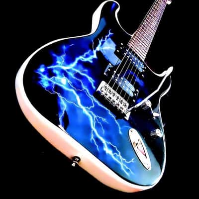 Hondo H77 1980's Strat copy HSS - Black w/ Tremolo Arm | Reverb