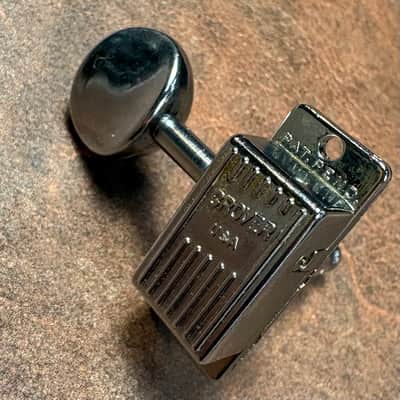 1960s Grover V100 (H100) Nickel Slimline Vintage 3+3 Tuners Tuning Machine Set For 60s Martin / Rickenbacker! image 2