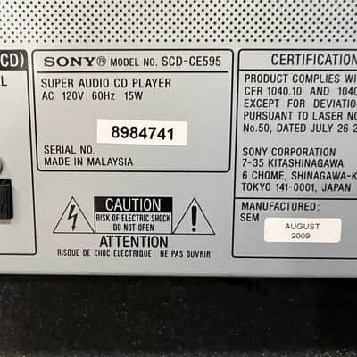 Sony SCD-CE595, Super Audio CD Player, 5 Disc Changer, Good Working Condition image 8