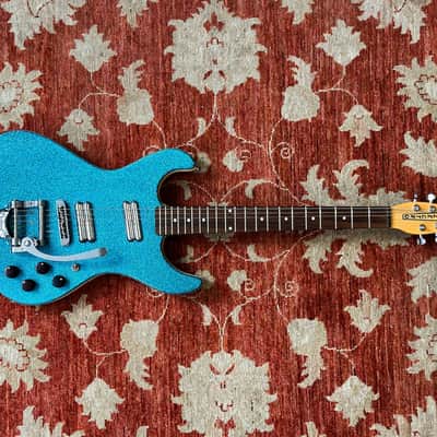 1999 Danelectro Hodad - Blue Sparkle w/Danelectro Vibrato image 2