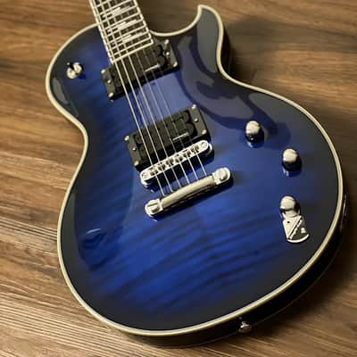 Schecter Solo-II Supreme STBB in See Thru Blue Burst image 2