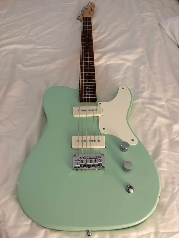 Squier Paranormal Baritone Cabronita Telecaster - Surf Green image 1