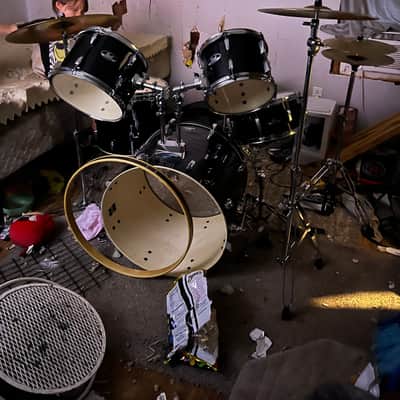 Pearl RSJ465C/C31 Roadshow Jr. 8 / 10 / 13 / 16 / 12x4" 5pc Drum Set with Hardware, Cymbals 2019 - 2020 - Jet Black image 4