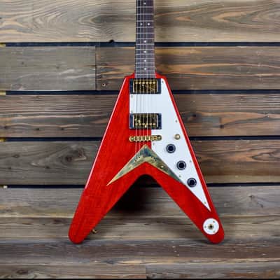 Hamer Korina flying V mid 90's - transluscent Red image 2