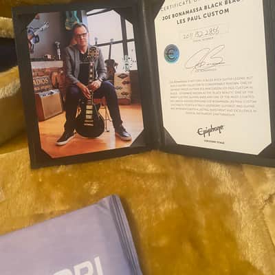 Epiphone ****NEW OPEN BOX****Joe Bonamassa Black Beauty Les Paul Custom Outfit 2020 - Present - Ebony image 16