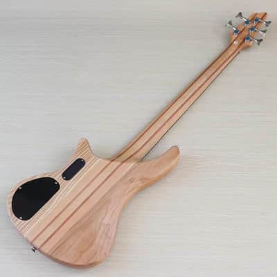 Cusyom 5 String Electric Bass, Hickory Top Ash Body, Maple Neck Through, 24 Frets Fingerboard image 3