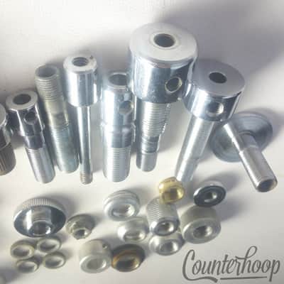 Hi-Hat Clutch Parts Lot Misc Cymbal Mount Parts Nuts Wing-Screws Vintage Chrome image 3