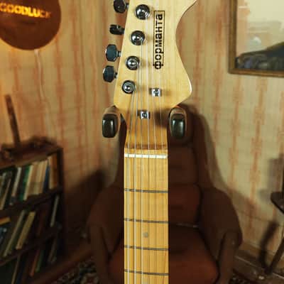 Formanta Style USSR Electric Guitar Built In Tone Bender Soviet Germanium Fuzz image 11