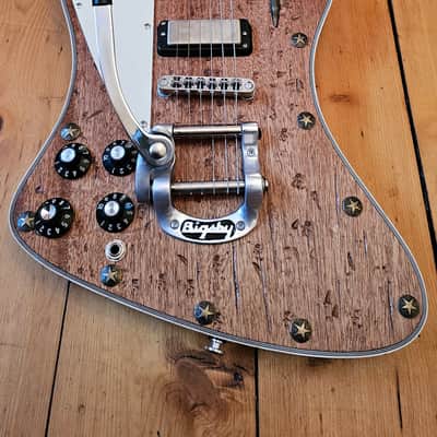 Custom Left handed Firebird relic with bigsby, D'Urbano Magnetics old black pickup set, Neil Young image 1