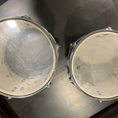VINTAGE TAMA Swingstar 13 & 12 power toms 1980's - Misty Chrome image 7