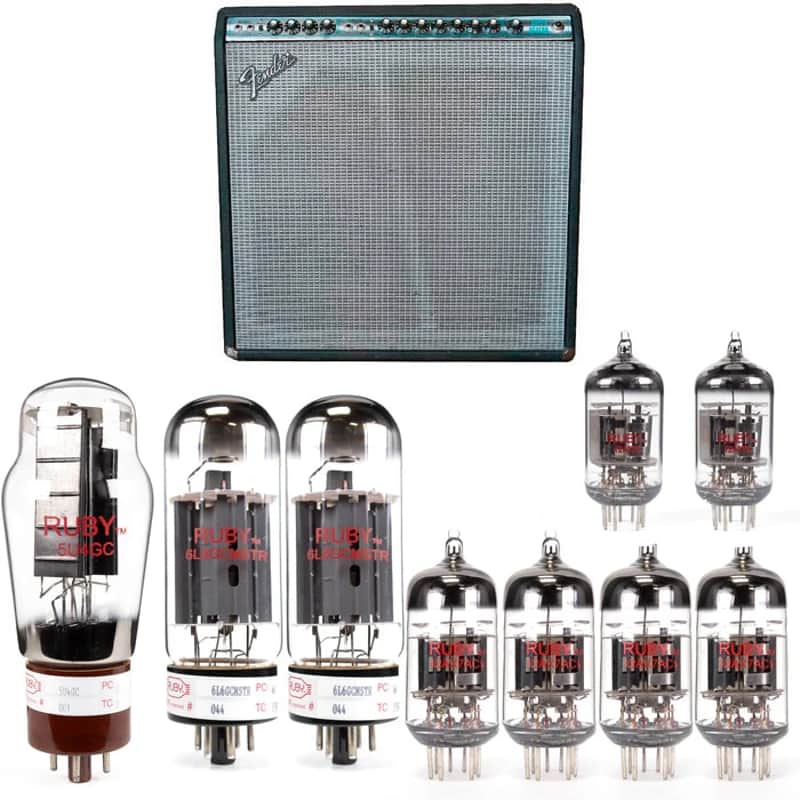 Fender  Super Reverb Silverface Tube Kit - RUBY kit image 1