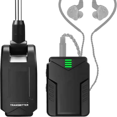 Wireless in Ear Monitor System 2.4G Wireless IEM System with Transmitter Clip on Receiver Automatic Pairing in-ear Monitoring for Studio,Guitar,DJ,Live Performance image 1