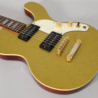 Musicvox Spaceranger Gold Sparkle "Goldmember" Electric Guitar image 7