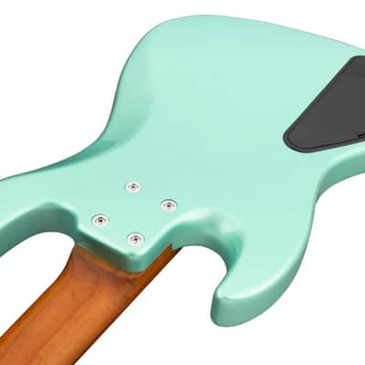 Sadowsky MetroExpress 21-Fret Vintage M Bass Morado Fingerboard 5-String - Solid Sage Green Metallic High Polish image 5
