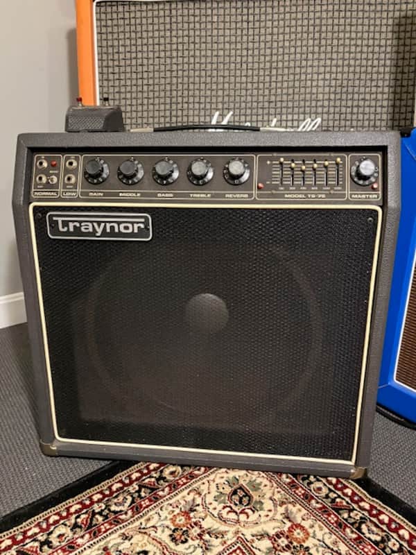 Traynor TS-75 Solid State Electric Guitar Combo Amplifier Early 80's - Black-Grey image 1