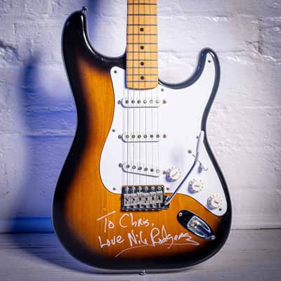 Fender 50s Reissue Stratocaster Signed by Nile Rodgers THE HITMAKER 1983 - Sunburst image 1