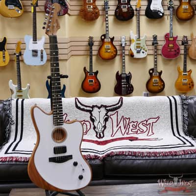 Fender American Acoustasonic Jazzmaster Ebony Fingerboard Arctic White image 6