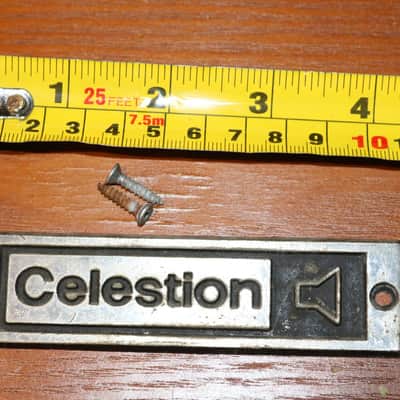 Rare Vintage 1970s Celestion Metal Emblem - No Tariffs image 2