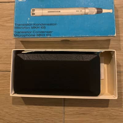 Mint vintage Sennheiser MKH 105 in original box and papers image 3